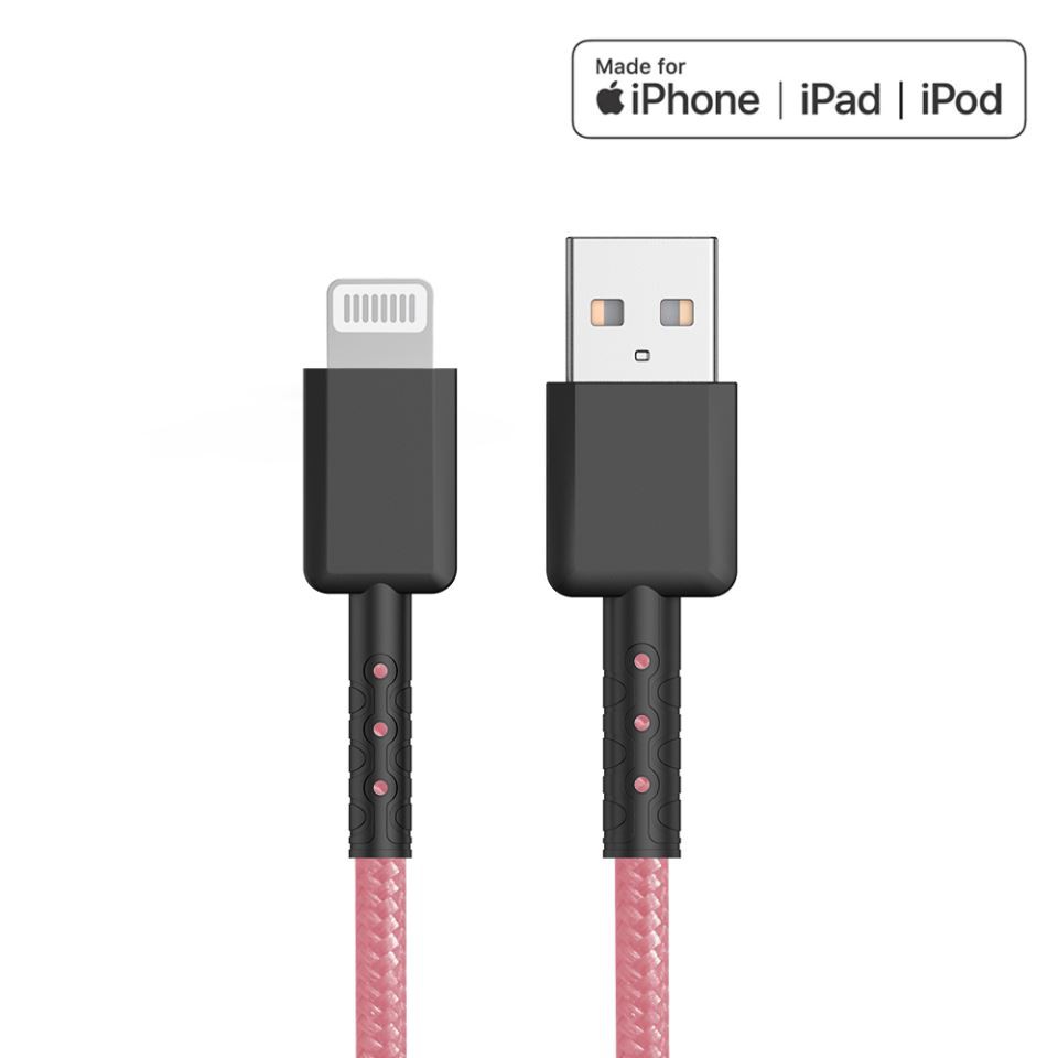 MFI Certified Lightning To USB 8-Pin 3.3ft Cov ntaub ntawv ceev ceev