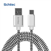 Braided Nylon Aluminium Ceev tshaj 1M Cov Ntaub Ntawv Charger USB Cable rau iPhone 7 7plus